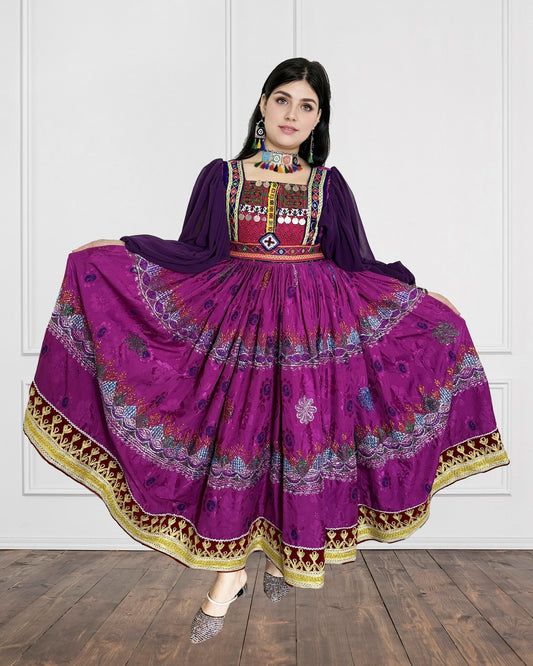 Royal Bloom Afghan Kuchi Dress Sadat Boutique
