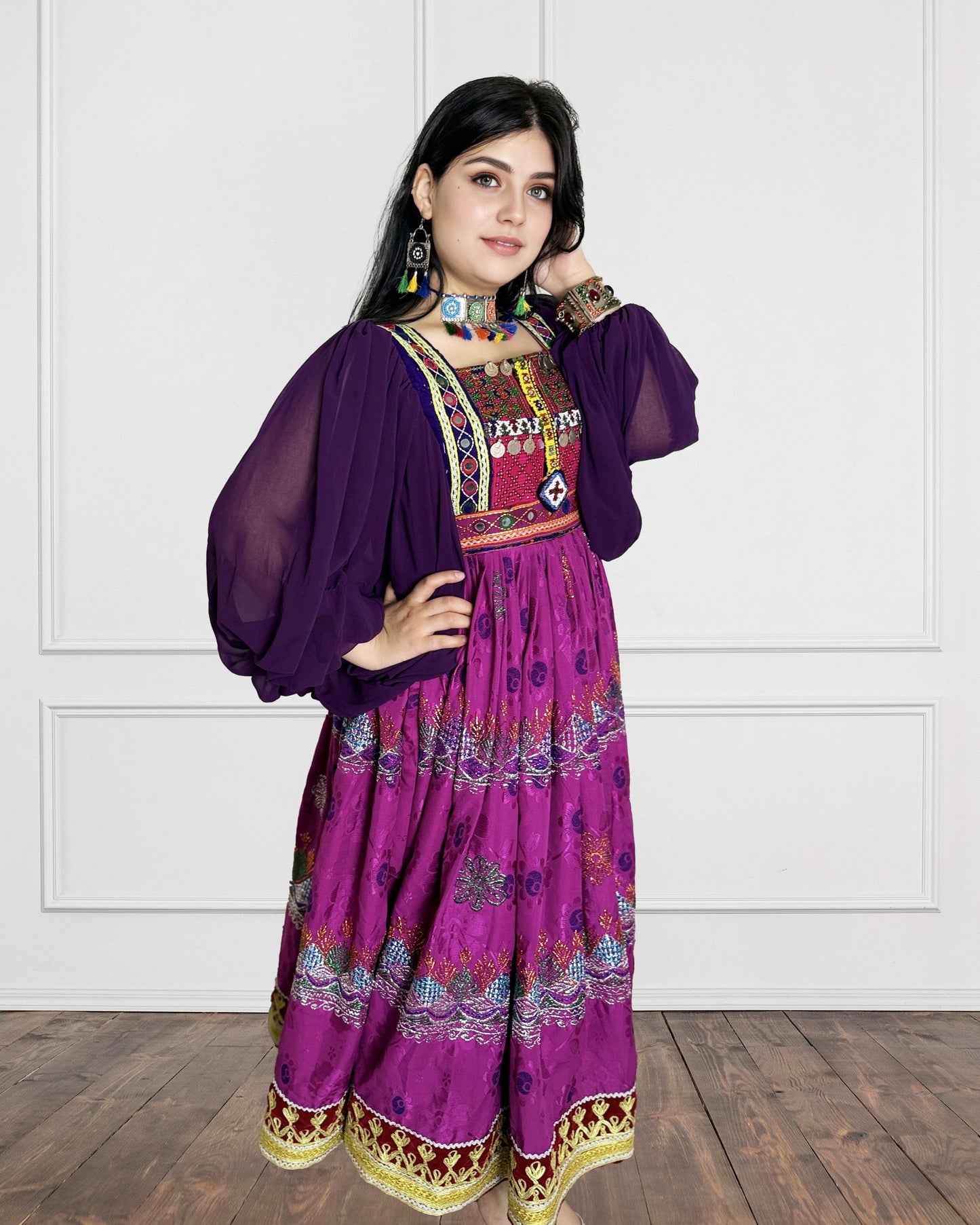 Royal Bloom Afghan Kuchi Dress Sadat Boutique