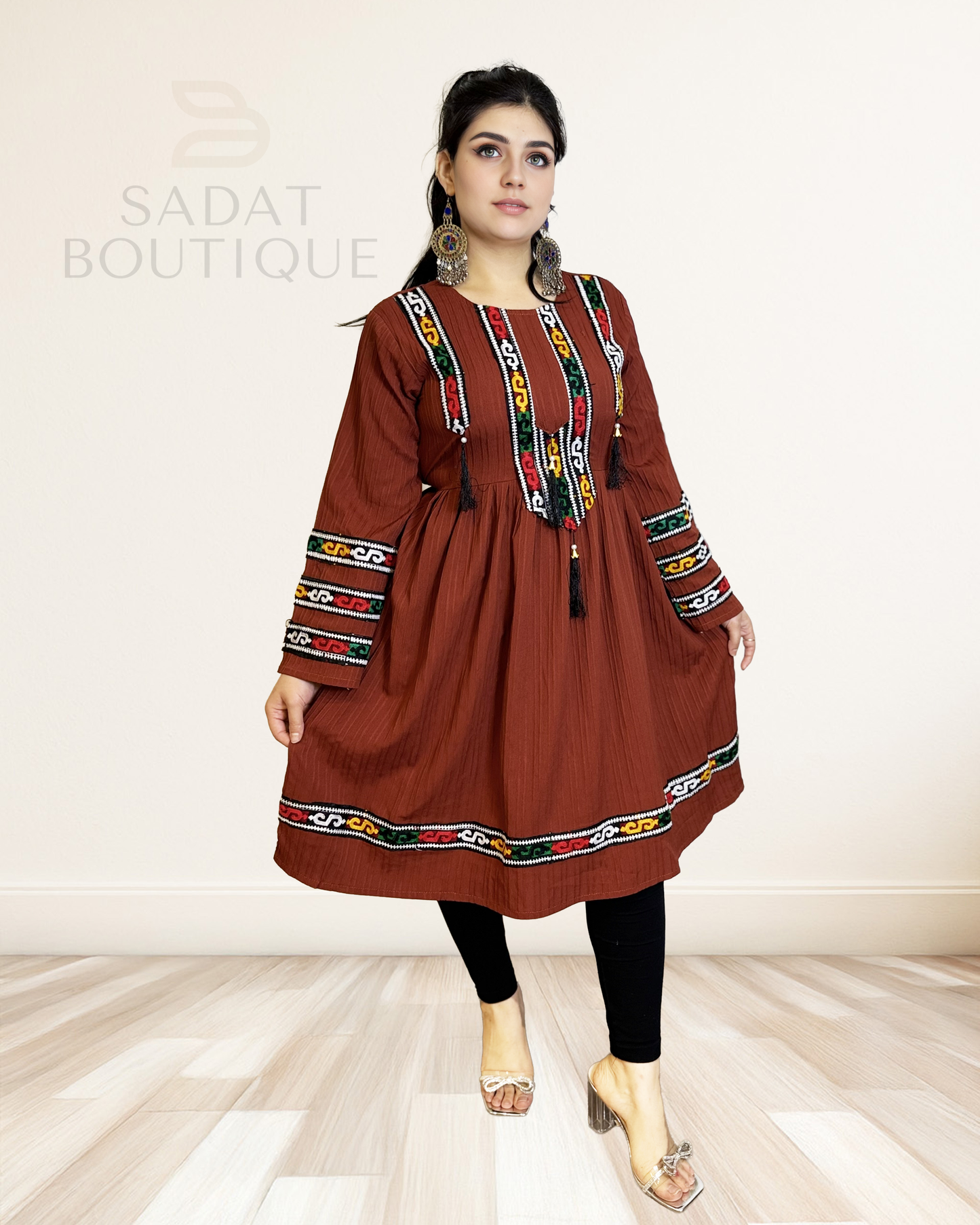 Lema Afghan Dress – Everyday Elegance with Cultural Embroider Sadat Boutique
