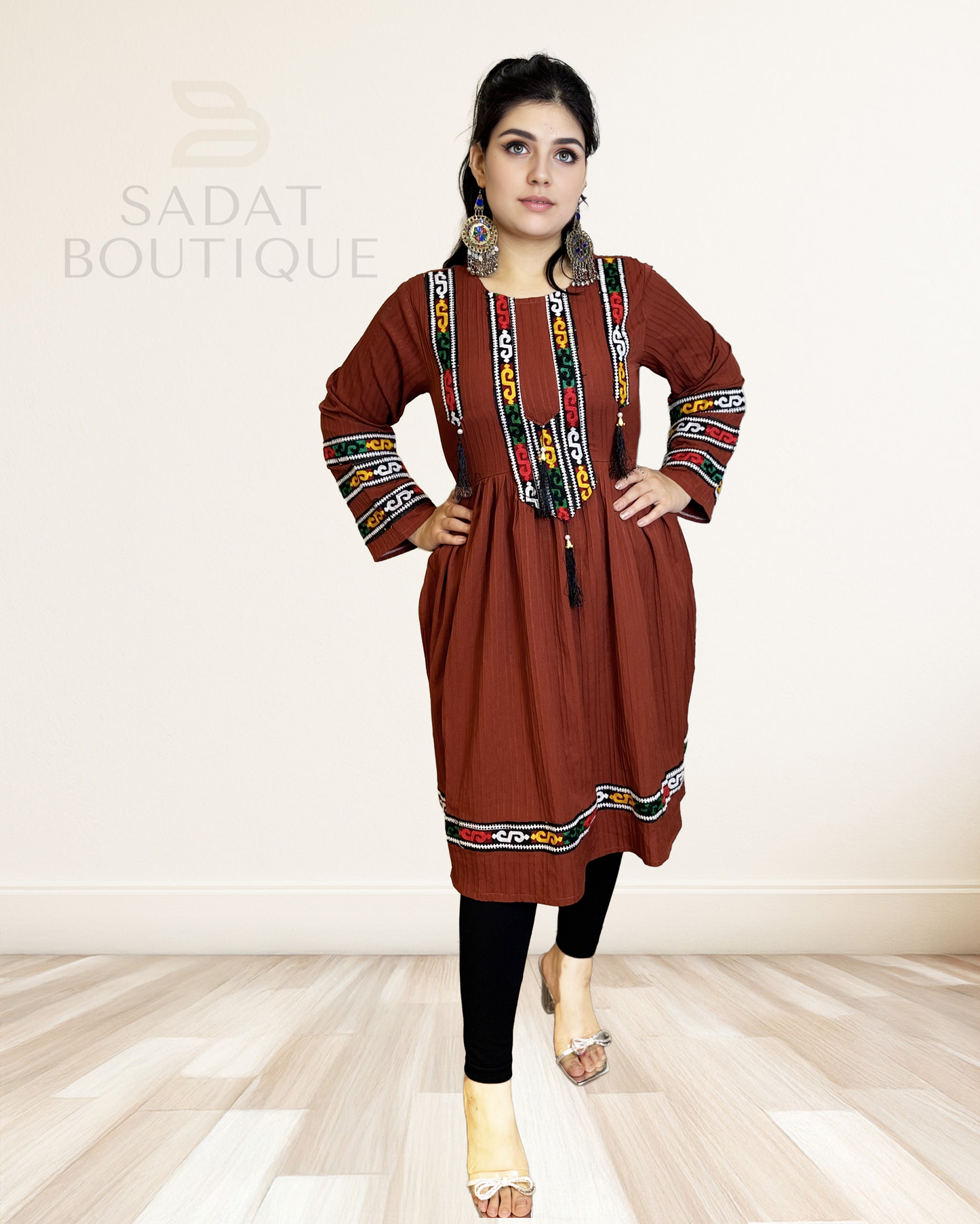 Lema Afghan Dress – Everyday Elegance with Cultural Embroider Sadat Boutique