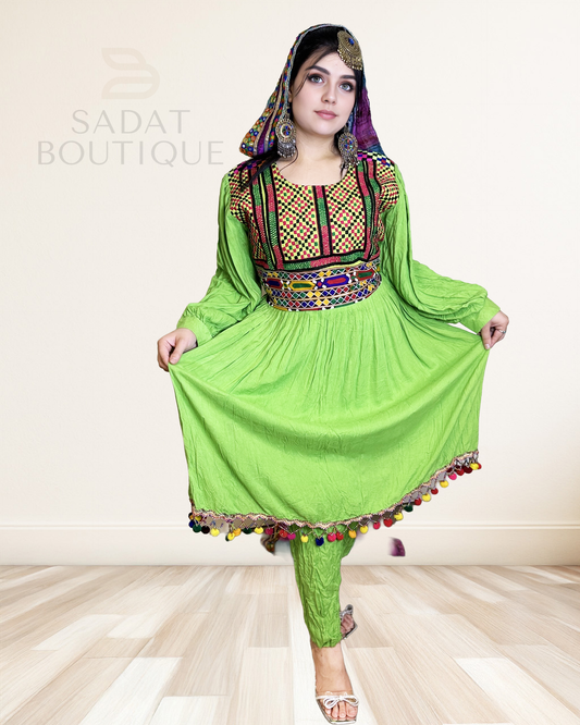 Parwana Traditional Set – A Burst of Color and Culture Sadat Boutique