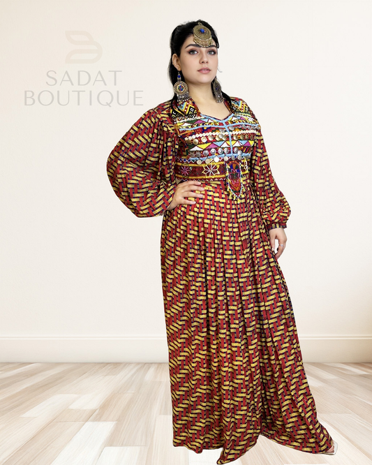 Zarina Royal Afghan Dress – Heirloom Elegance in Every Thread Sadat Boutique