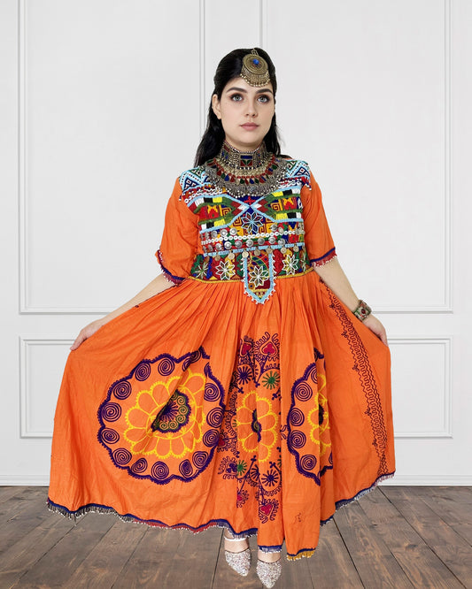 Afghan Cotton Embroidered Design Casual Dress Sadat Boutique