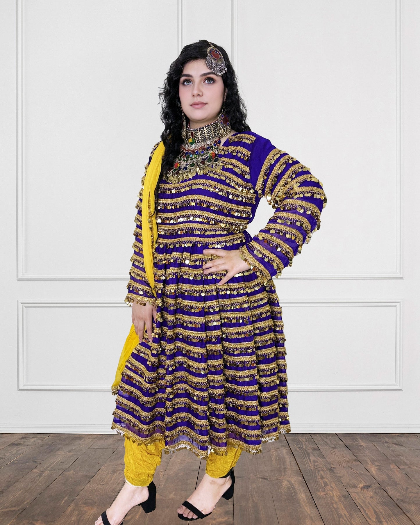 Afghan Shimmering Sequin Dress Sadat Boutique