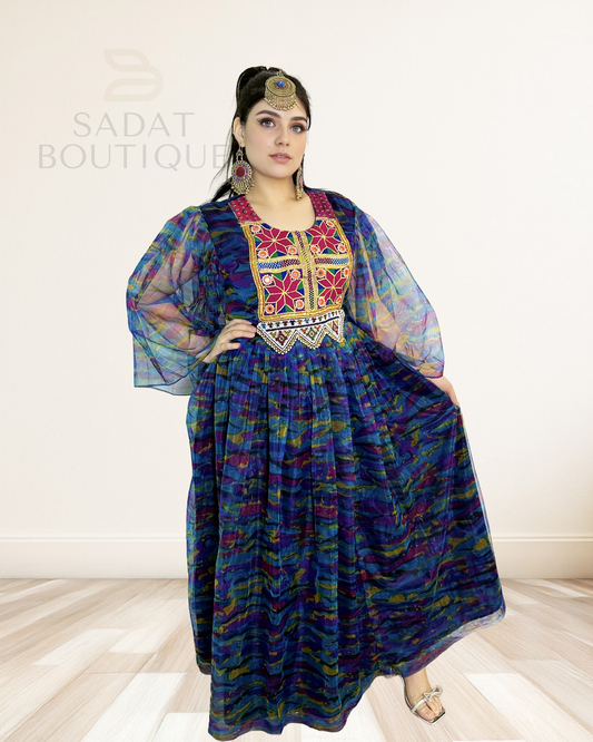 Rangina Afghan Chiffon Dress Sadat Boutique