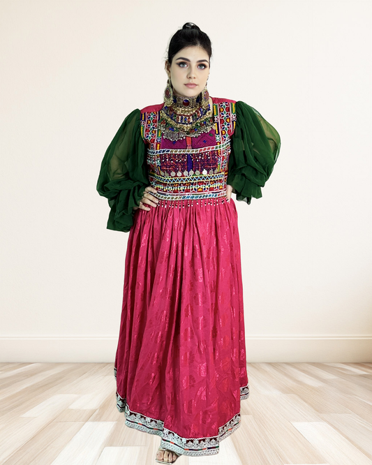 Traditional Beauty with Silver Border Elegance Sadat Boutique