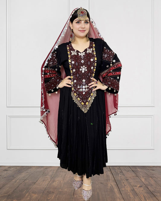 Afghan Noristani  Traditional Dress Sadat Boutique