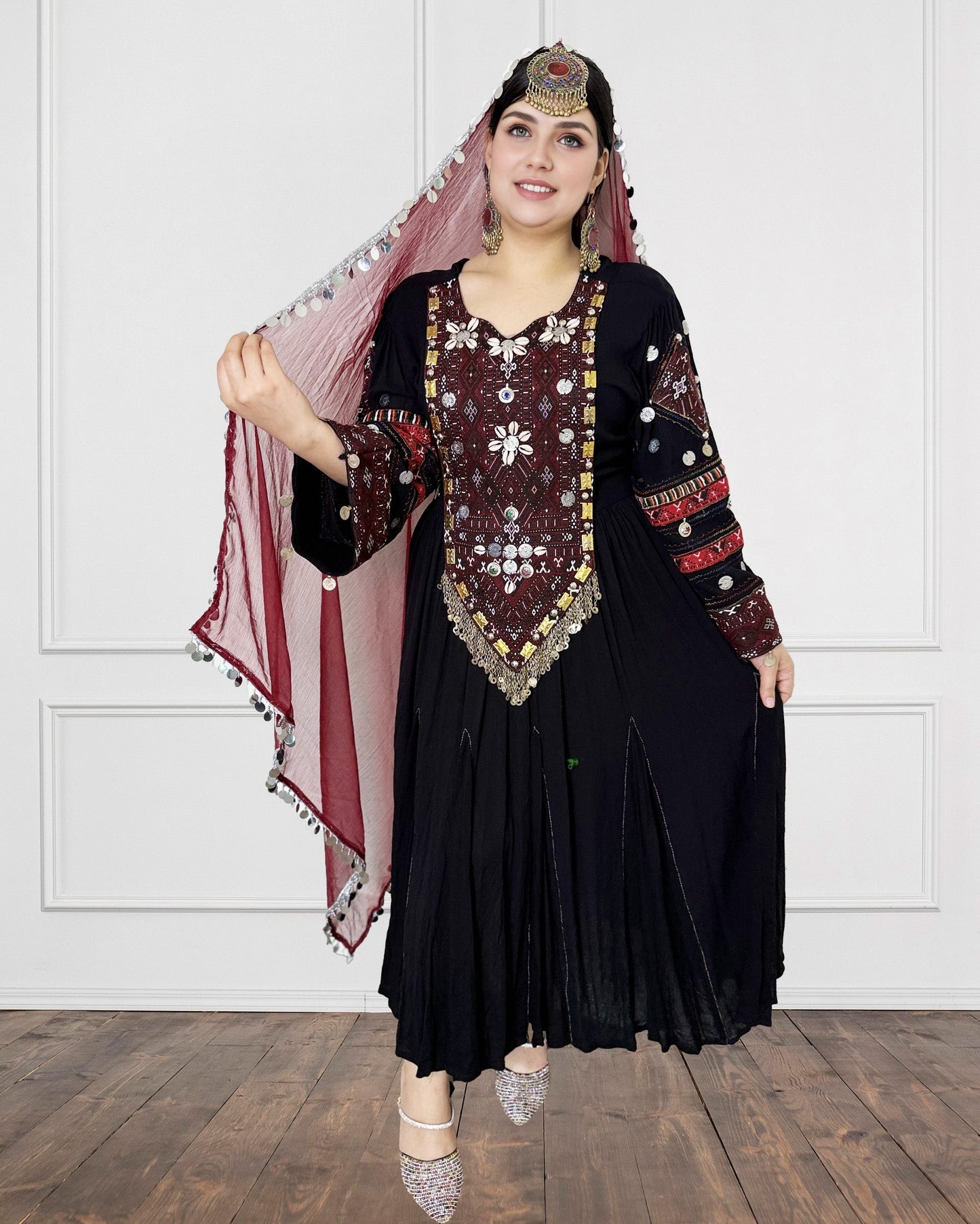 Afghan Noristani  Traditional Dress Sadat Boutique