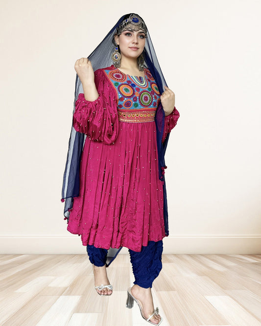 Traditional Dress with Circular Embroidery Sadat Boutique