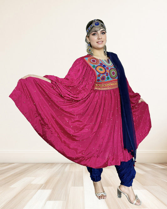 Traditional Dress with Circular Embroidery Sadat Boutique