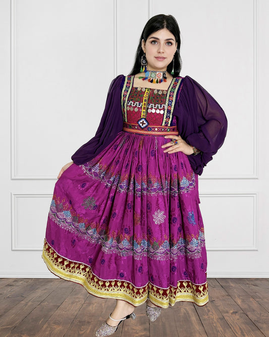 Royal Bloom Afghan Kuchi Dress Sadat Boutique