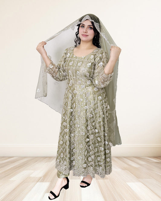 Embroidered Anarkali Dress Sadat Boutique