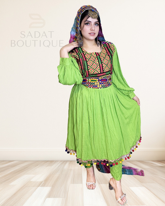 Parwana Traditional Set – A Burst of Color and Culture Sadat Boutique