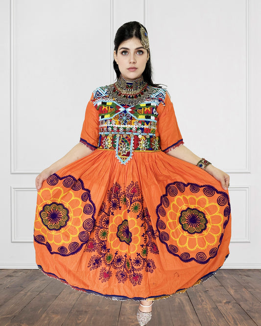 Afghan Cotton Embroidered Design Casual Dress Sadat Boutique