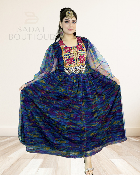 Rangina Afghan Chiffon Dress Sadat Boutique