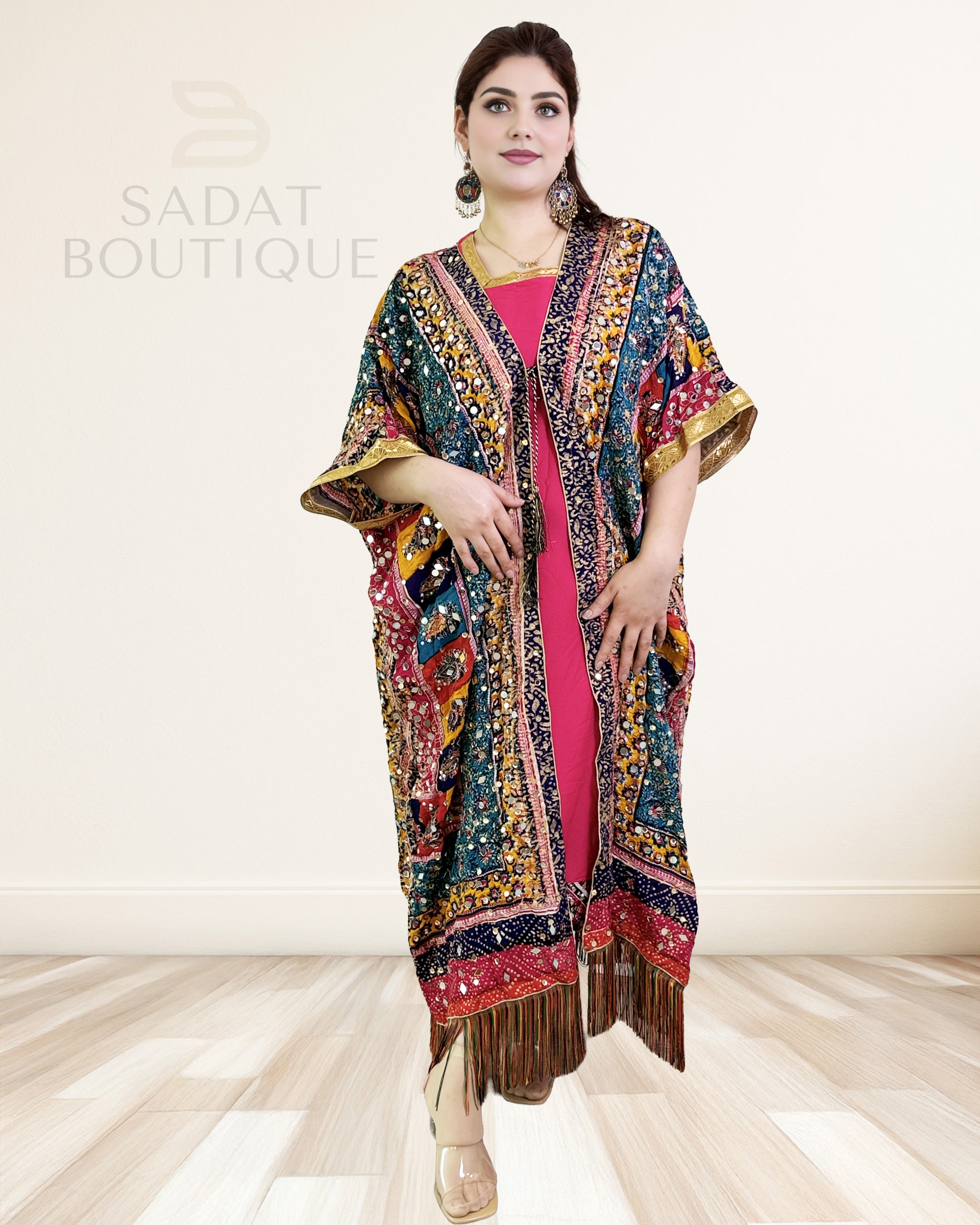 Multicolor Traditional Kaftan – Bohemian Glam by Sadat Boutique Sadat Boutique