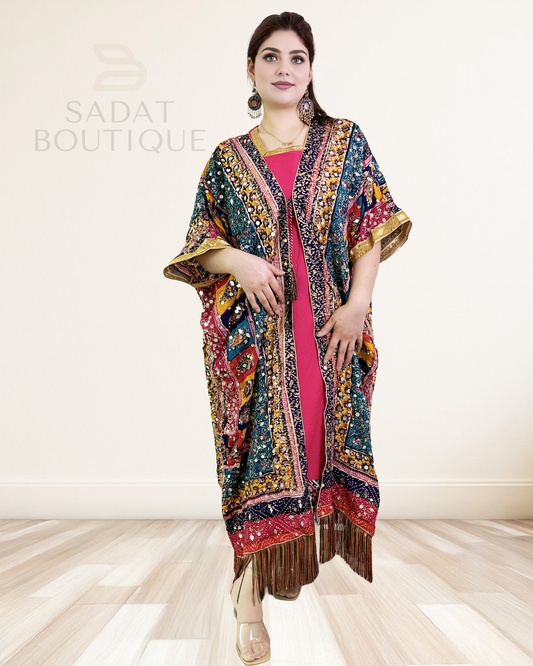 Multicolor Traditional Kaftan – Bohemian Glam by Sadat Boutique Sadat Boutique