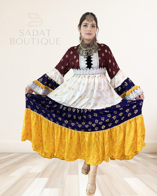 Mulberry, Ivory & Saffron Afghan Maxi